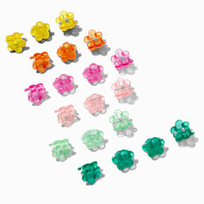 Claire&#39;s Club Rainbow Daisy Mini Hair Claws - 20 Pack,