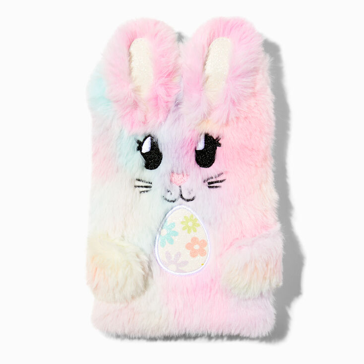 Furry Pink Bunny Lined Notebook,