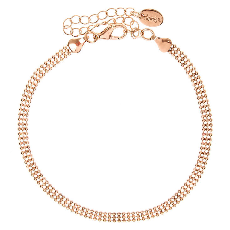 Rose Gold Satin Chain  Anklet,