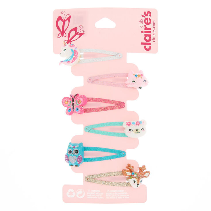 Lot de 6&nbsp;barrettes clic clac animaux du Claire&#39;s&nbsp;Club,