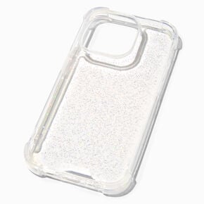 Coque de protection pour portable transparente &agrave; paillettes - Compatible avec iPhone&reg;&nbsp;14&nbsp;Pro,
