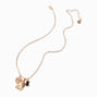 Gold-tone Mixed Charm Pendant Necklace,