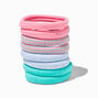Mint Stripes Full Hair Rolled Hair Ties - 8 Pack,