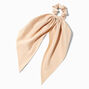 Small Beige Hair Scrunchie Scarf,