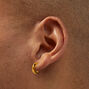 C LUXE by Claire&#39;s Gold-tone Titanium Flatback Hoop Earrings,