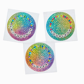 StickerBeans&reg; x Claire&#39;s Friendship Bracelet Rhinestone Sticker Set - 4 Pack,