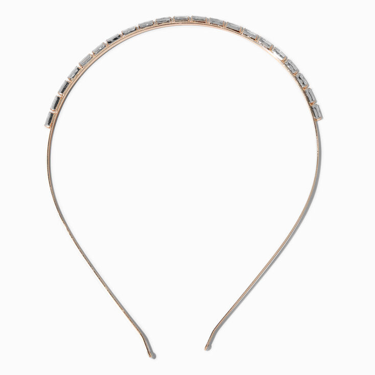 Rose Gold-tone Cubic Zirconia Headband,