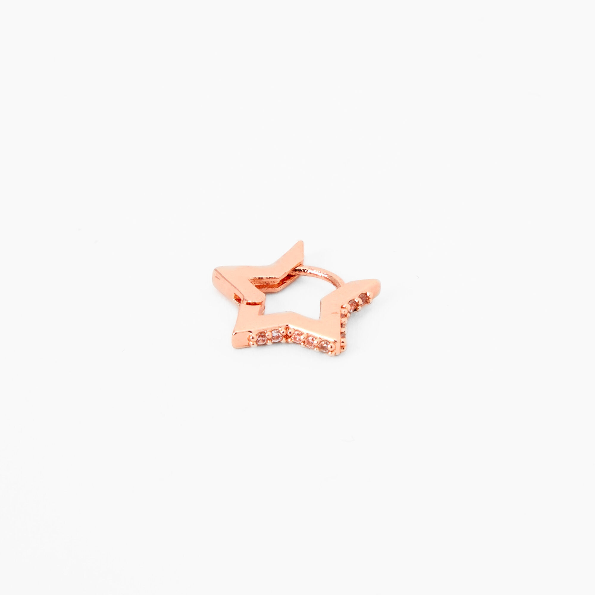Rose Gold 18G Embellished Star Helix Hoop Earring,