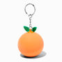 Porte-cl&eacute;s boule anti-stress orange,