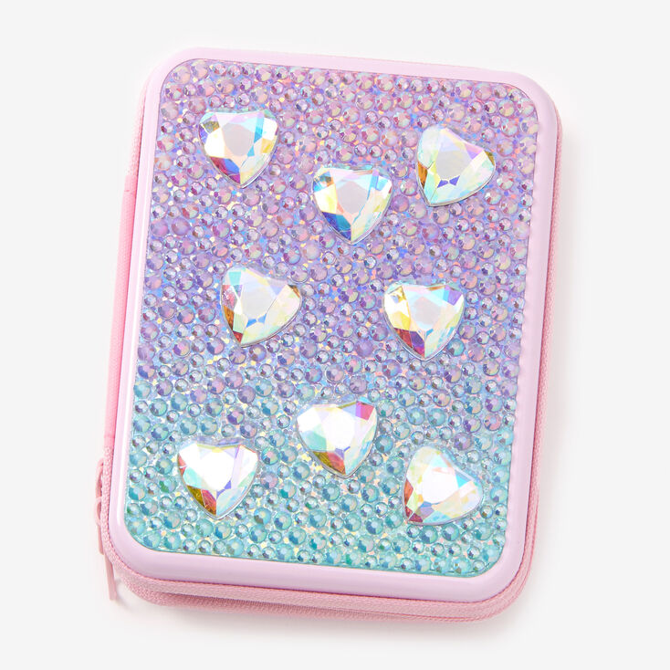 Pink Heart Bling Makeup Tin,