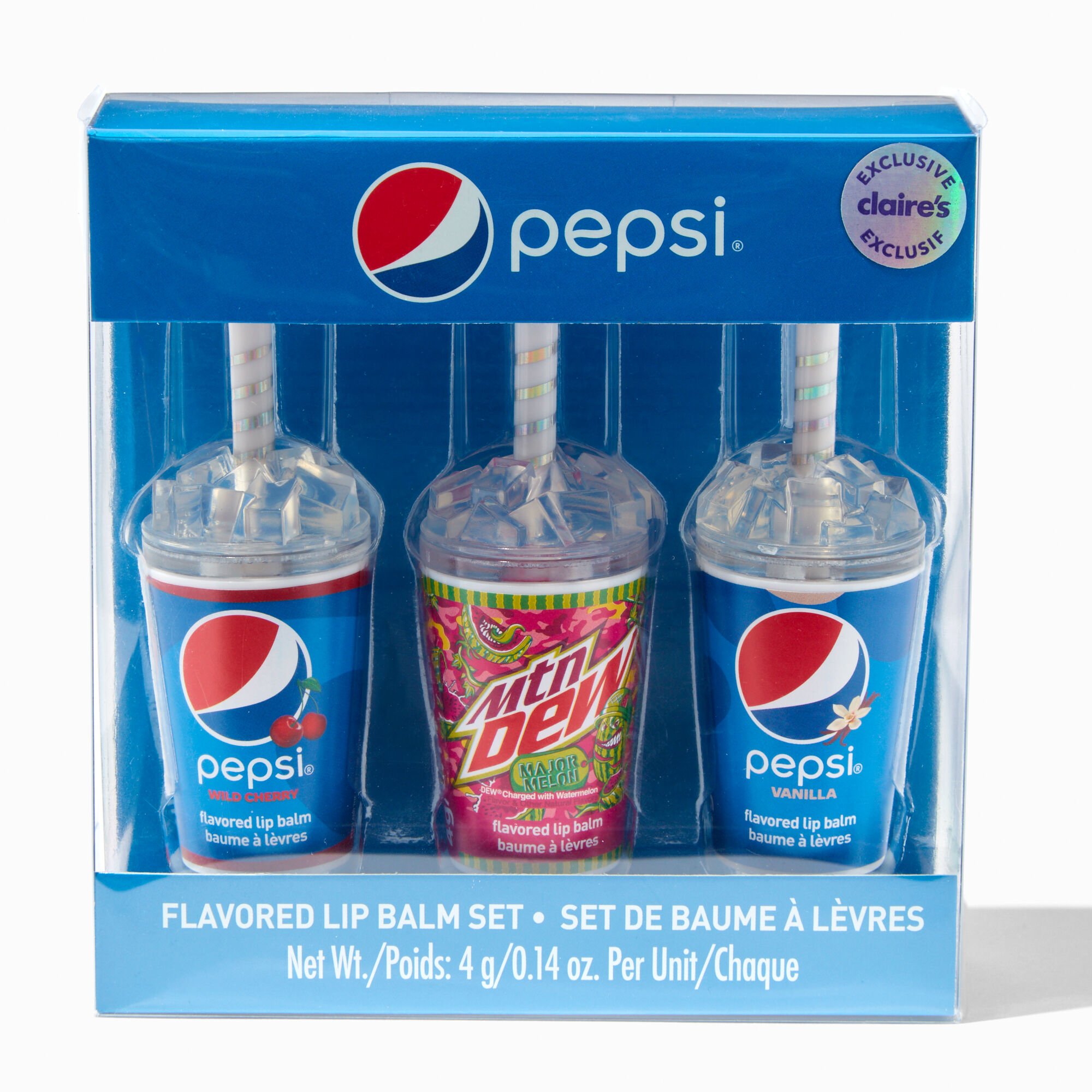 Pepsi® Claire's Exclusive Flavored Lip Balm Set - 3 Pack,