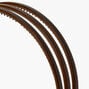 Solid Triple Row Wooden Headband - Brown,