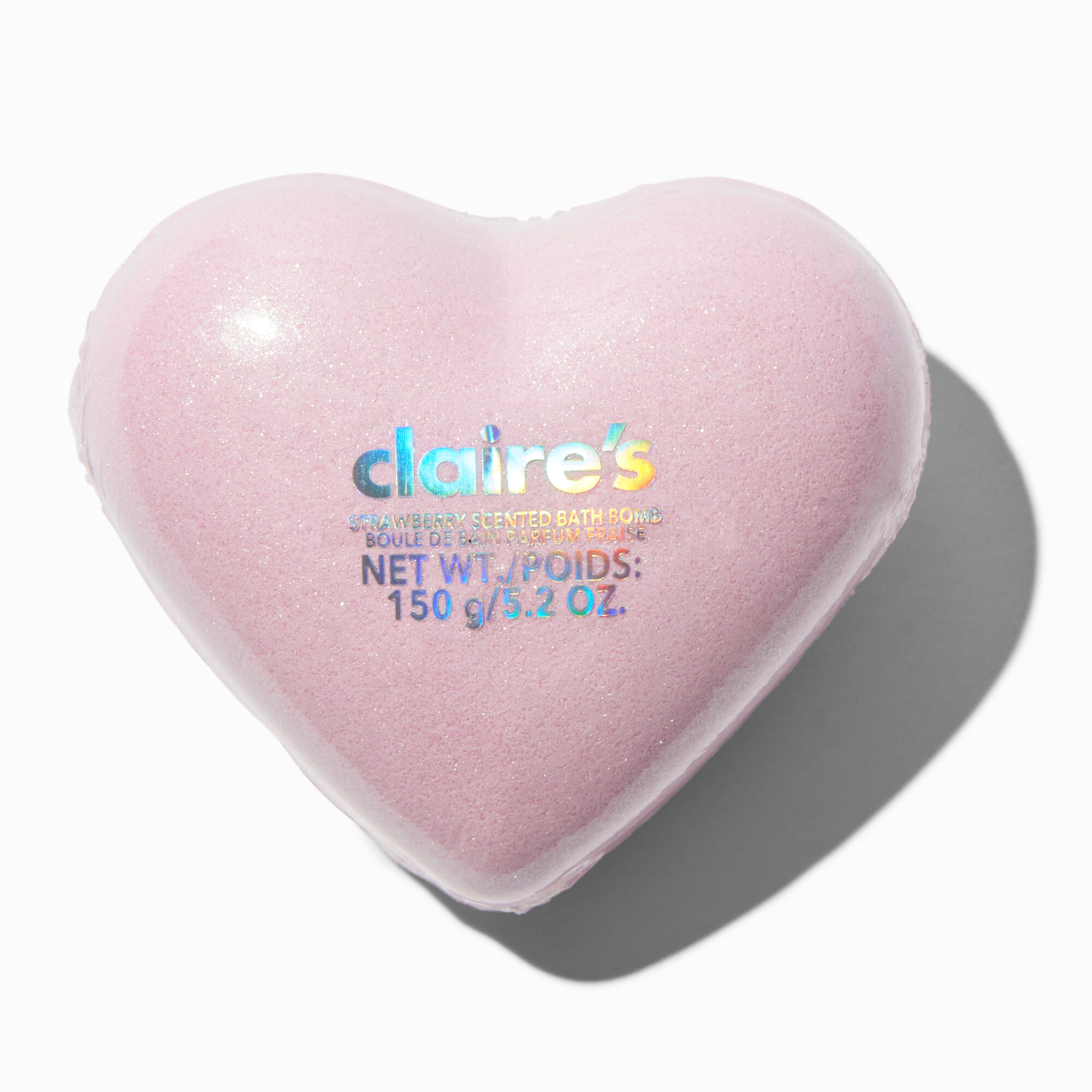 View Claires Heart Bath Bomb Strawberry Pink information