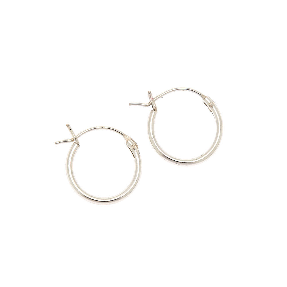 Silver hinged top hoop earrings