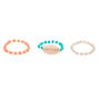 Pastel Shell Stretch Rings - 3 Pack,