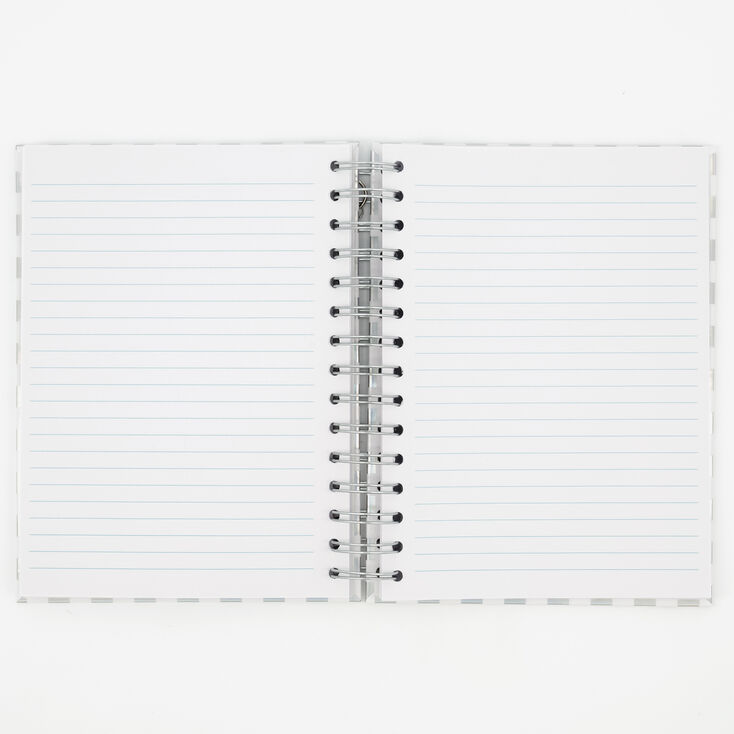 Sky Brown&trade; Checkered Notebook - Silver,