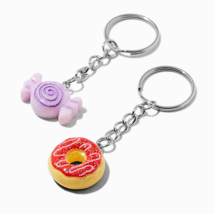 Porte-cl&eacute;s friandises paillet&eacute;s Best Friends - Lot de 5,