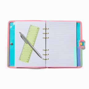 Blue Glitter Clear Spiral Notebook Set,