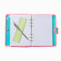 Blue Glitter Clear Spiral Notebook Set,