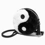 Sac &agrave; bandouli&egrave;re rond yin et yang en fausse fourrure,