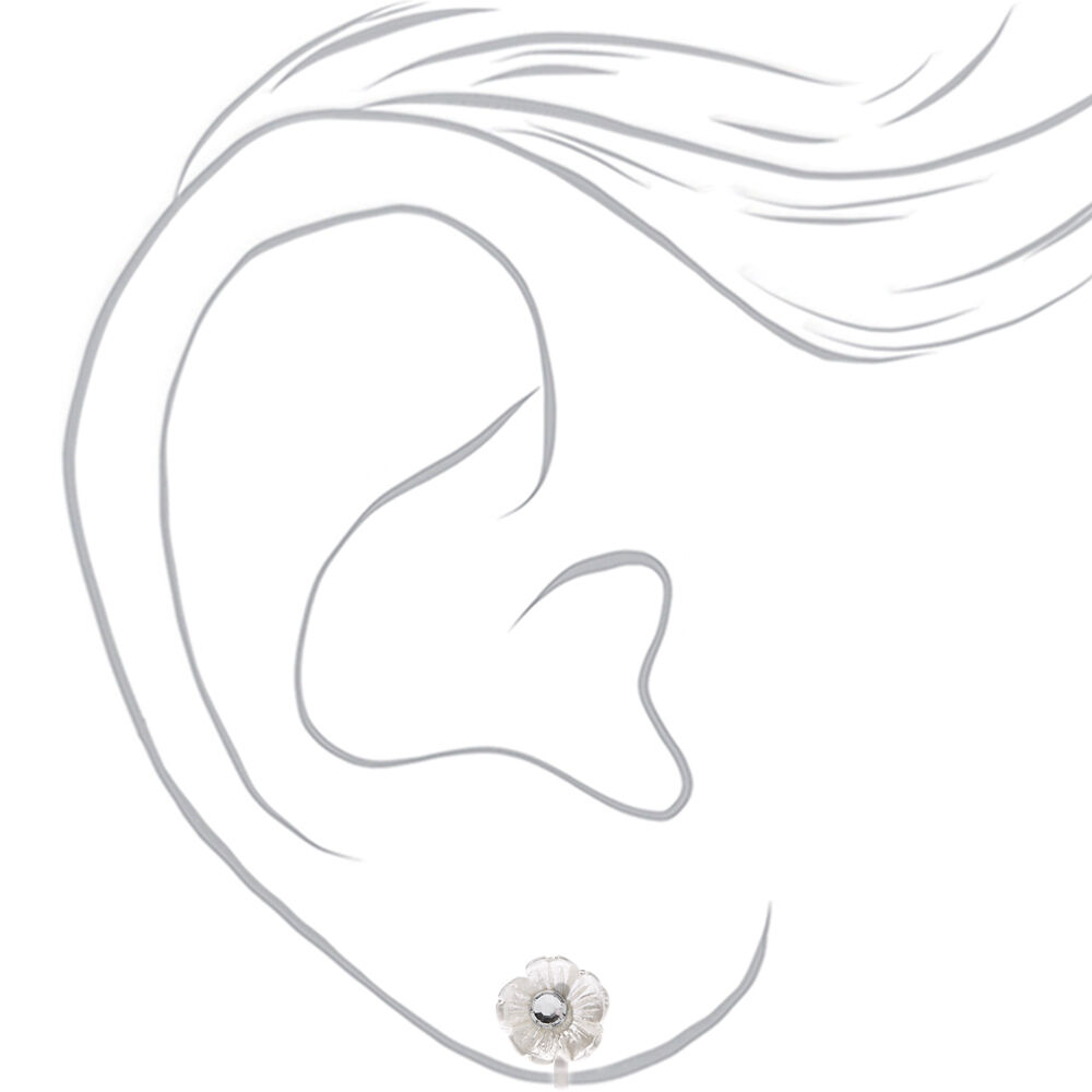 Claire's Club Silver Floral Jewellery Set - 3 Pack,