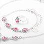 Claire&#39;s Club Embellished Teardrop Jewellery Set - Pink,