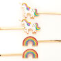 Claire&#39;s Club Gold Rainbow Unicorn Hair Pins - 4 Pack,