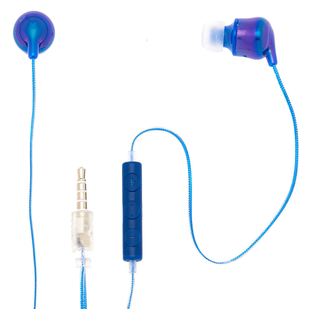 Écouteurs bleus sirène avec microphone,