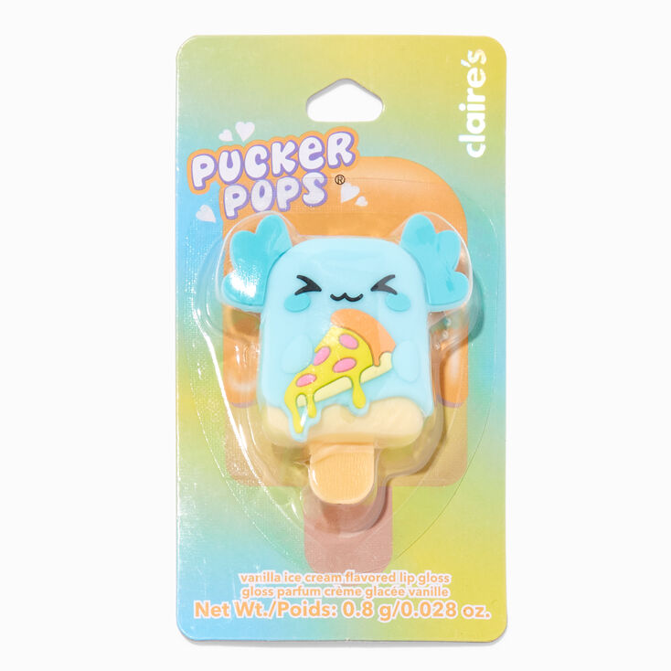 Pucker Pops&reg; Pizza Axolotl Lip Gloss - Vanilla Ice Cream,