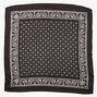 Floral Paisley Silky Bandana Headwrap - Black,