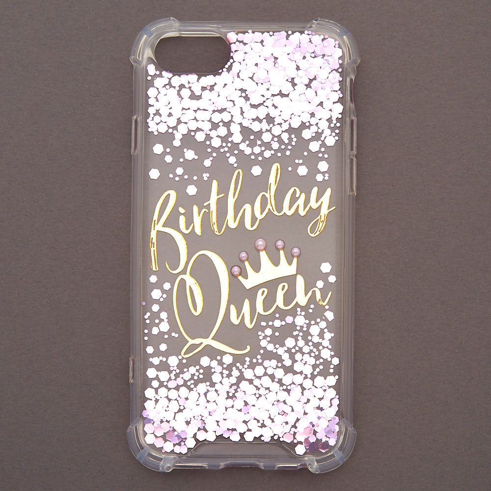 Birthday Queen Confetti Phone Case - Fits iPhone 6/7/8/SE,