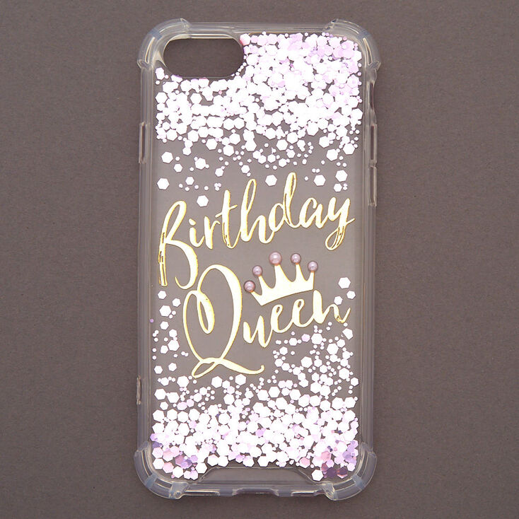 Birthday Queen Confetti Phone Case - Fits iPhone 6/7/8/SE,