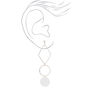 Silver Lucite 3&quot; Geometric Drop Earrings,