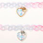 Best Friends Holographic Heart Scale Tattoo Choker Necklaces - 2 Pack,