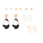 Mixed Metal Earrings - 6 Pack,