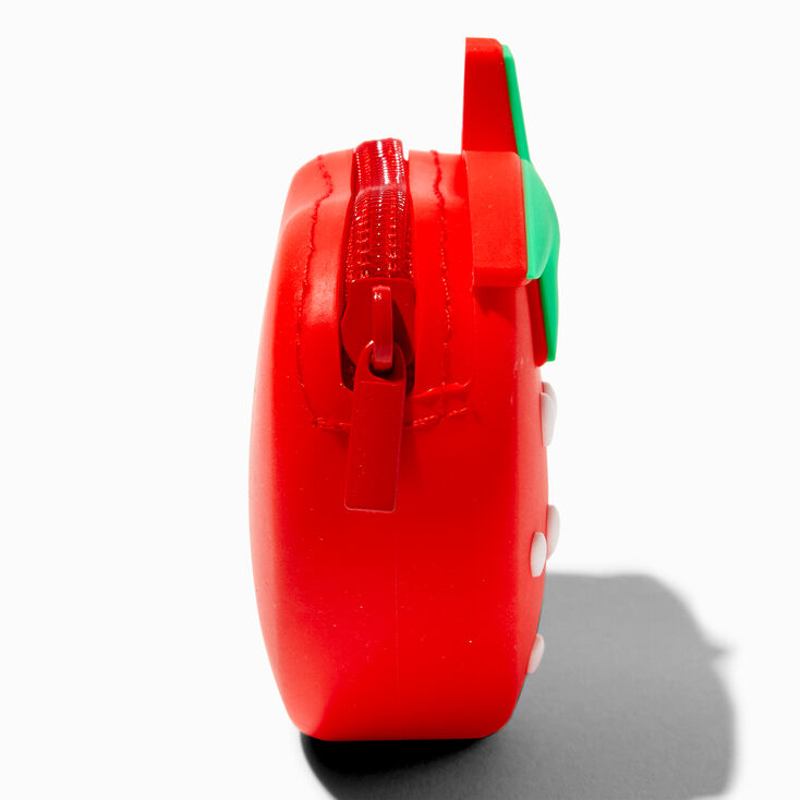 Porte-monnaie en silicone fraise,