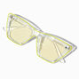 Blue Light Reducing Yellow Rim Cateye Clear Lens Frames,