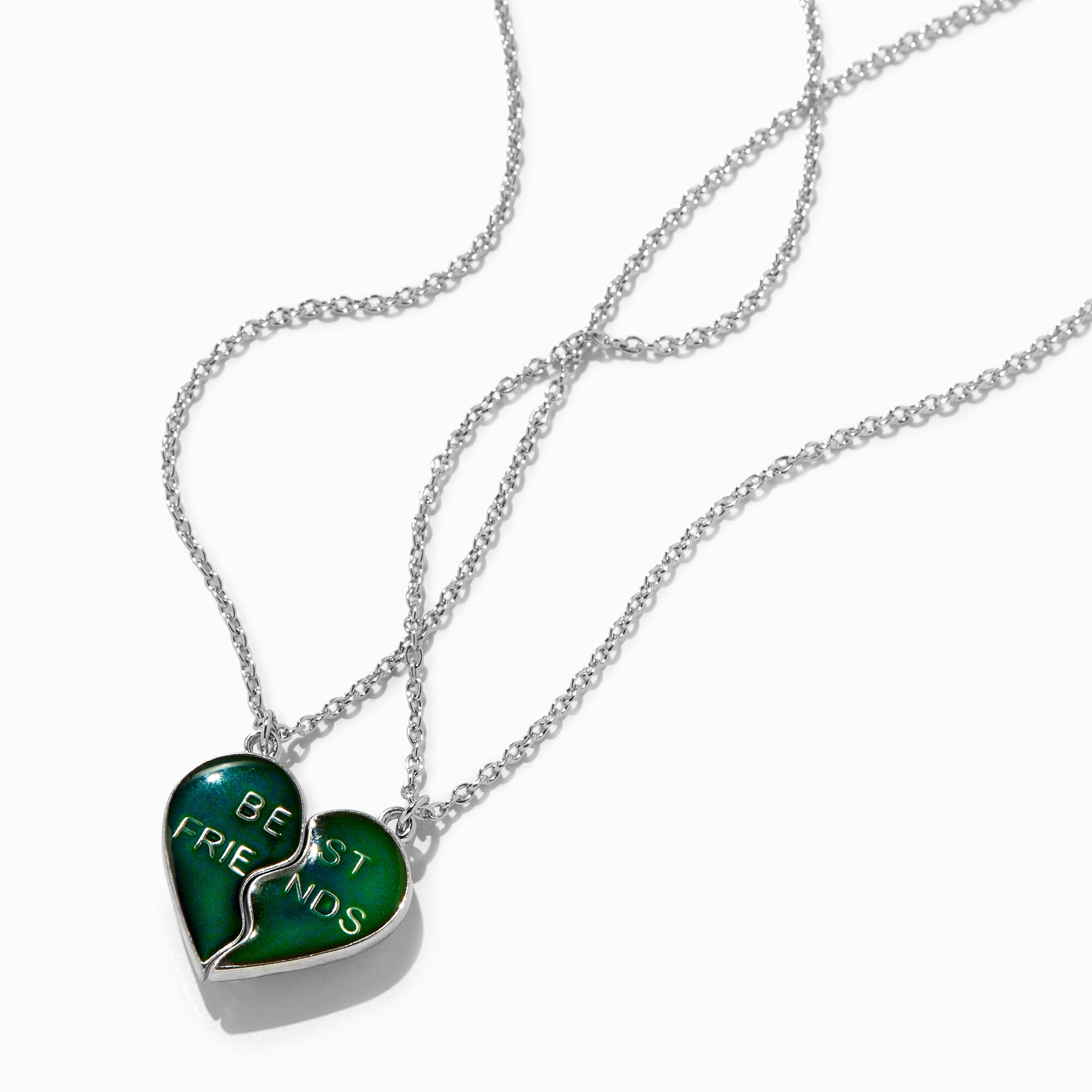 Best Friends Mood Split Heart Necklaces 2 Pack