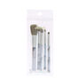 Mellow Marble Makeup Brush Set - White, 5 Pack,