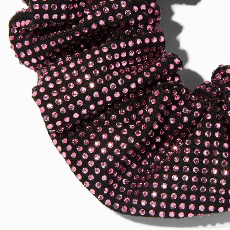 Pink Embellished Sparkle Hair Scrunchie,