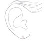 Silver Cubic Zirconia Graduated Clip On Stud Earrings - 3 Pack,