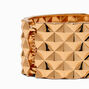 Gold-tone Textured Hinge Cuff Bracelet,