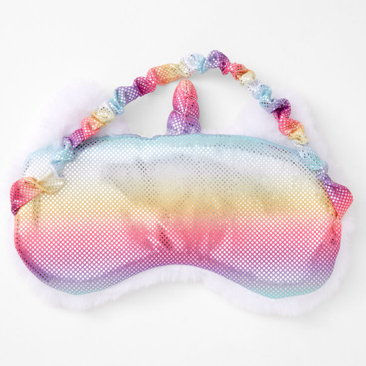 Furry Rainbow Caticorn Sleeping Mask,