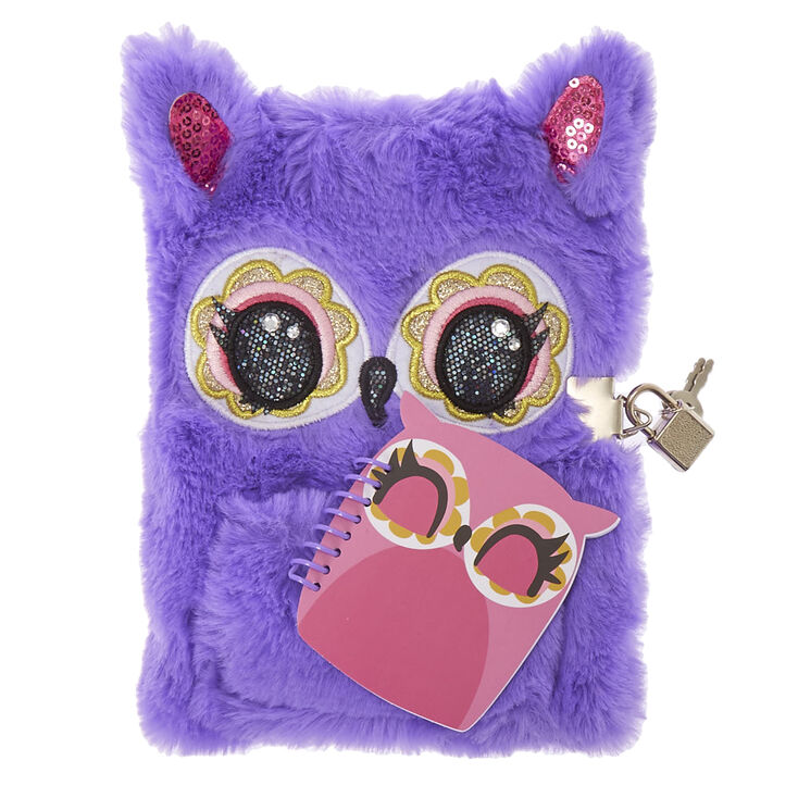 Journal intime en peluche Olivia la chouette,
