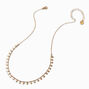 Gold-tone Delicate Shakey Disc Necklace,