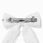 White Lace Studded Hair Bow Clip,