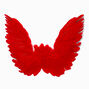 Red Feathery Angel Wings,
