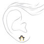 Silver Penguin Stud Earrings,