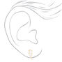 Gold Lightning Bolt Stud Earrings - White,