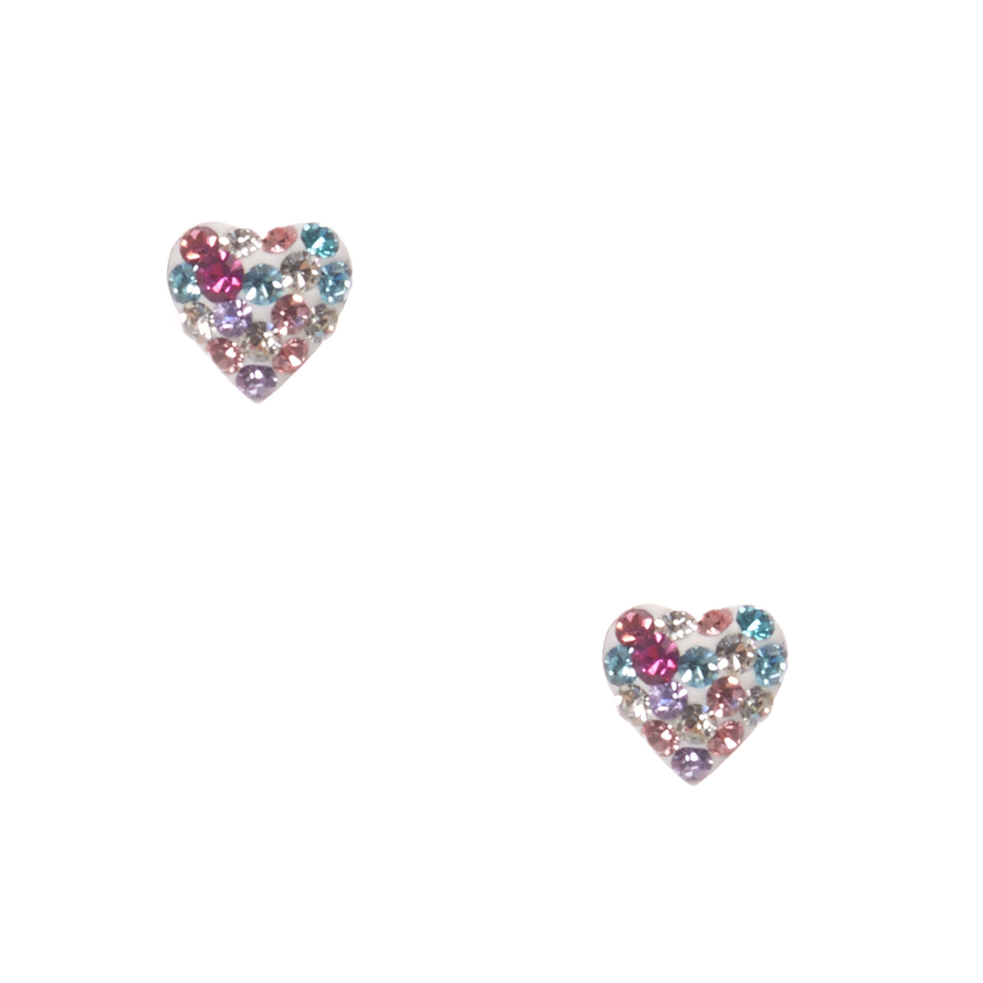 Kids My First Earrings Pastel Crystal Heart Stud Claire S Us Kids My First Earrings Pastel Crystal Heart Stud